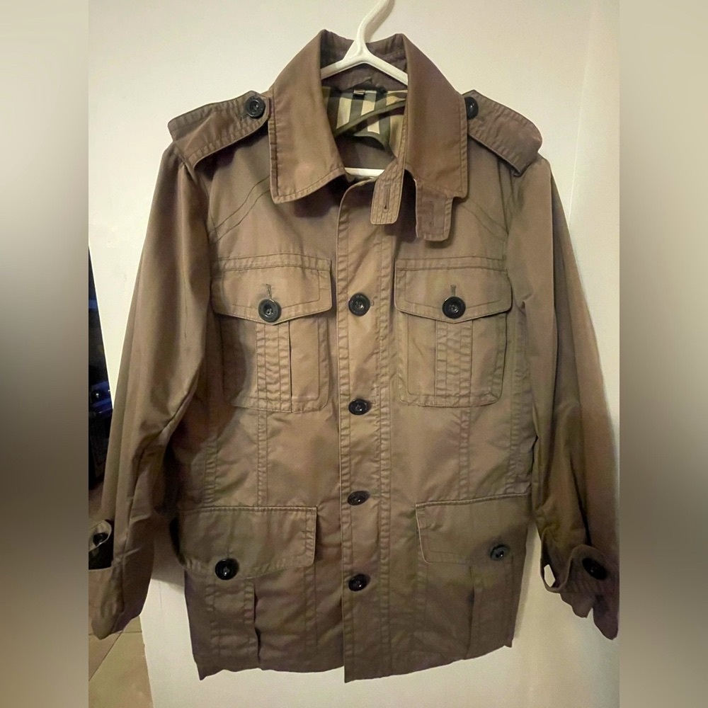 Burberry Tan Military Field Coat Lightweight Cotton - Picture 5 of 15